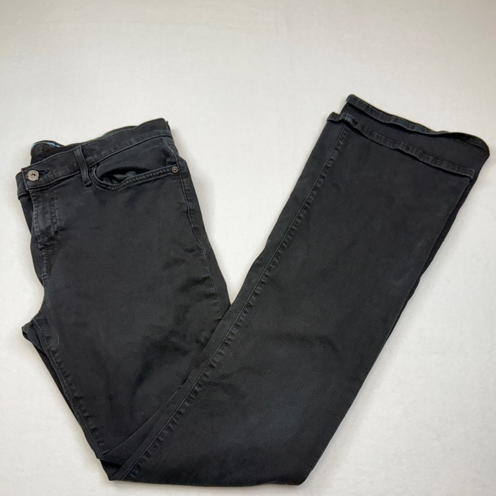 7 For All Mankind Size 32 Waist Black Straight Leg Jeans